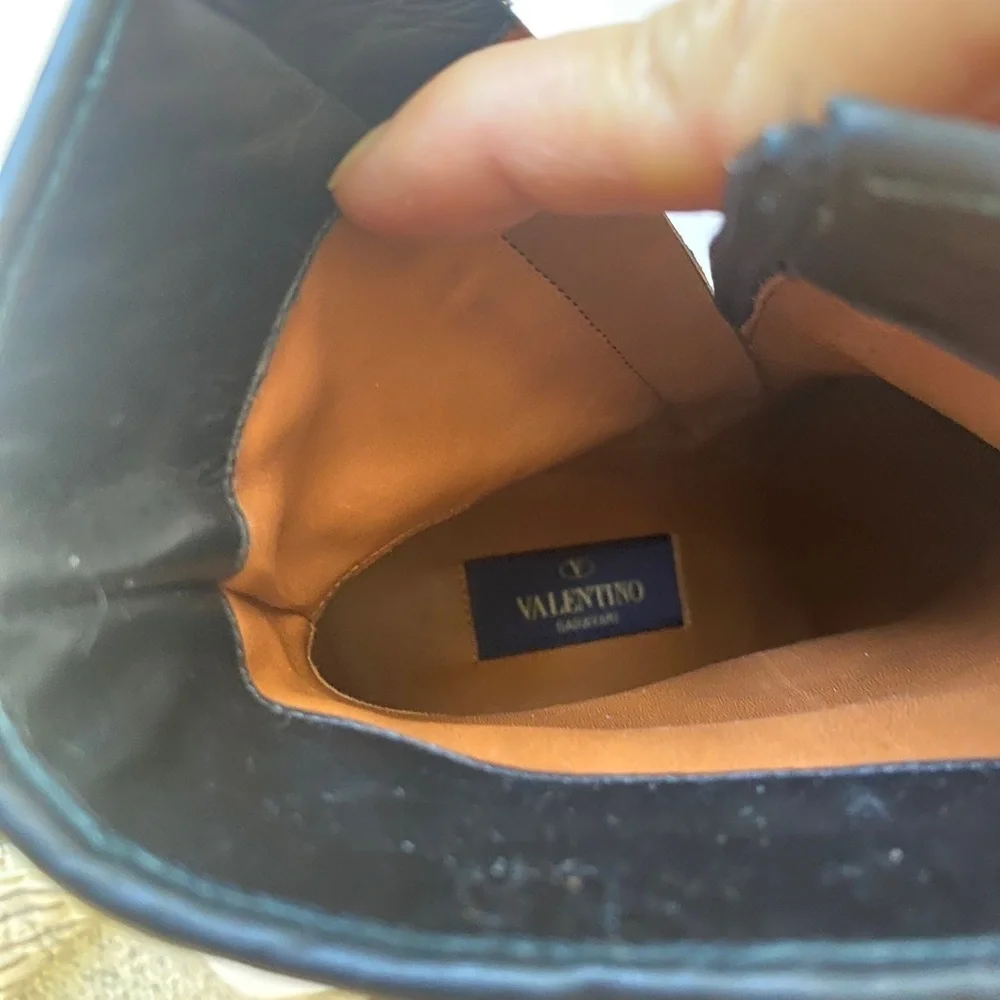 Valentino blue floral tapestry ankle boots - Picture 6 of 12